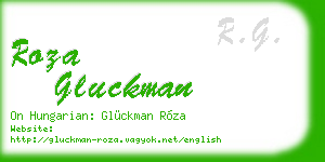 roza gluckman business card